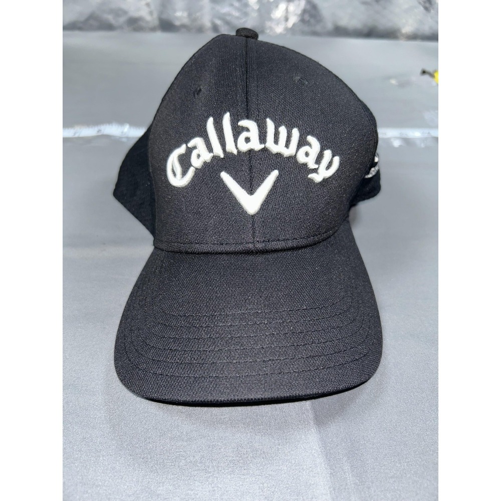 Callaway Hat Cap Fitted Mens L/XL Black Mesh Colbert Hills Odyssey Golf